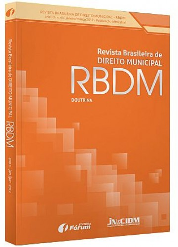 Capa de Livro: Revista Brasileira de Direito Municipal (dez. 2019)